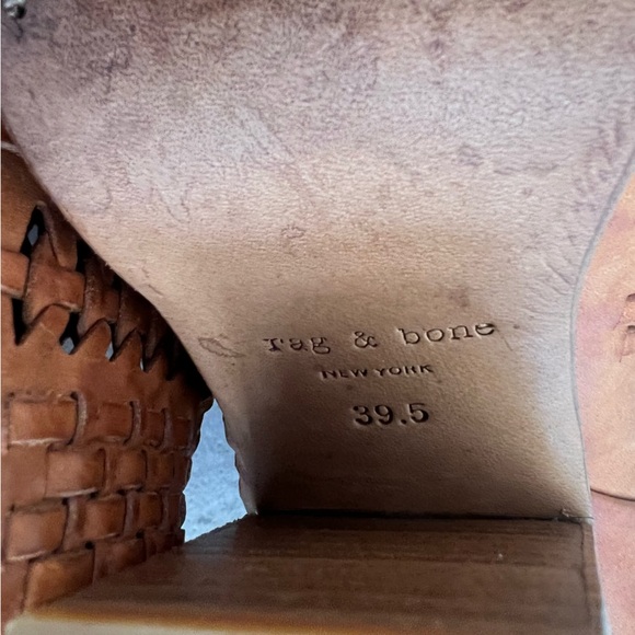 Rag & Bone Leather Newbury Bohemian Bootie Ankle Boots Size 39.5 - Picture 14 of 15
